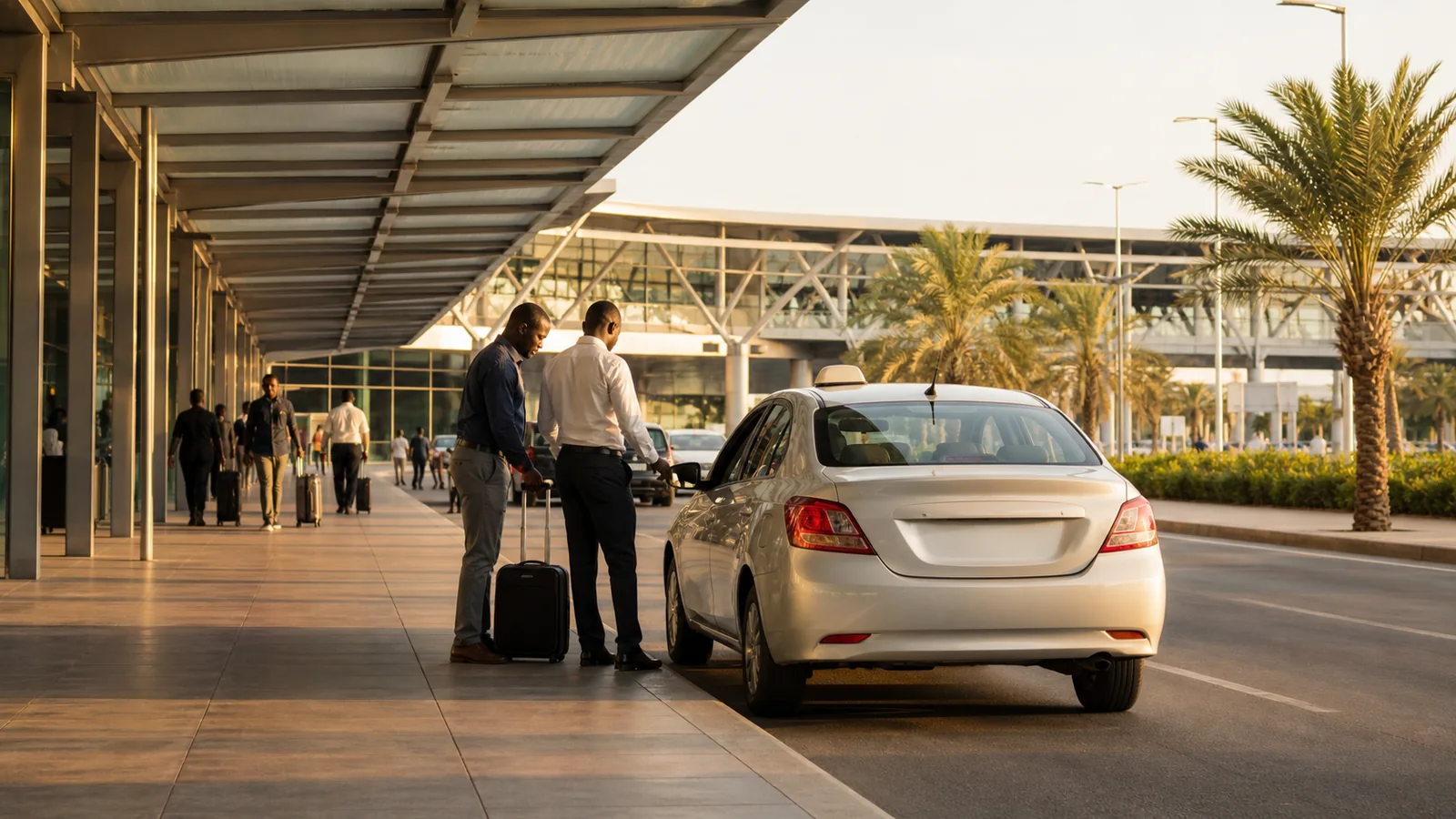 Prise en charge en taxi officiel à l’aéroport en Afrique