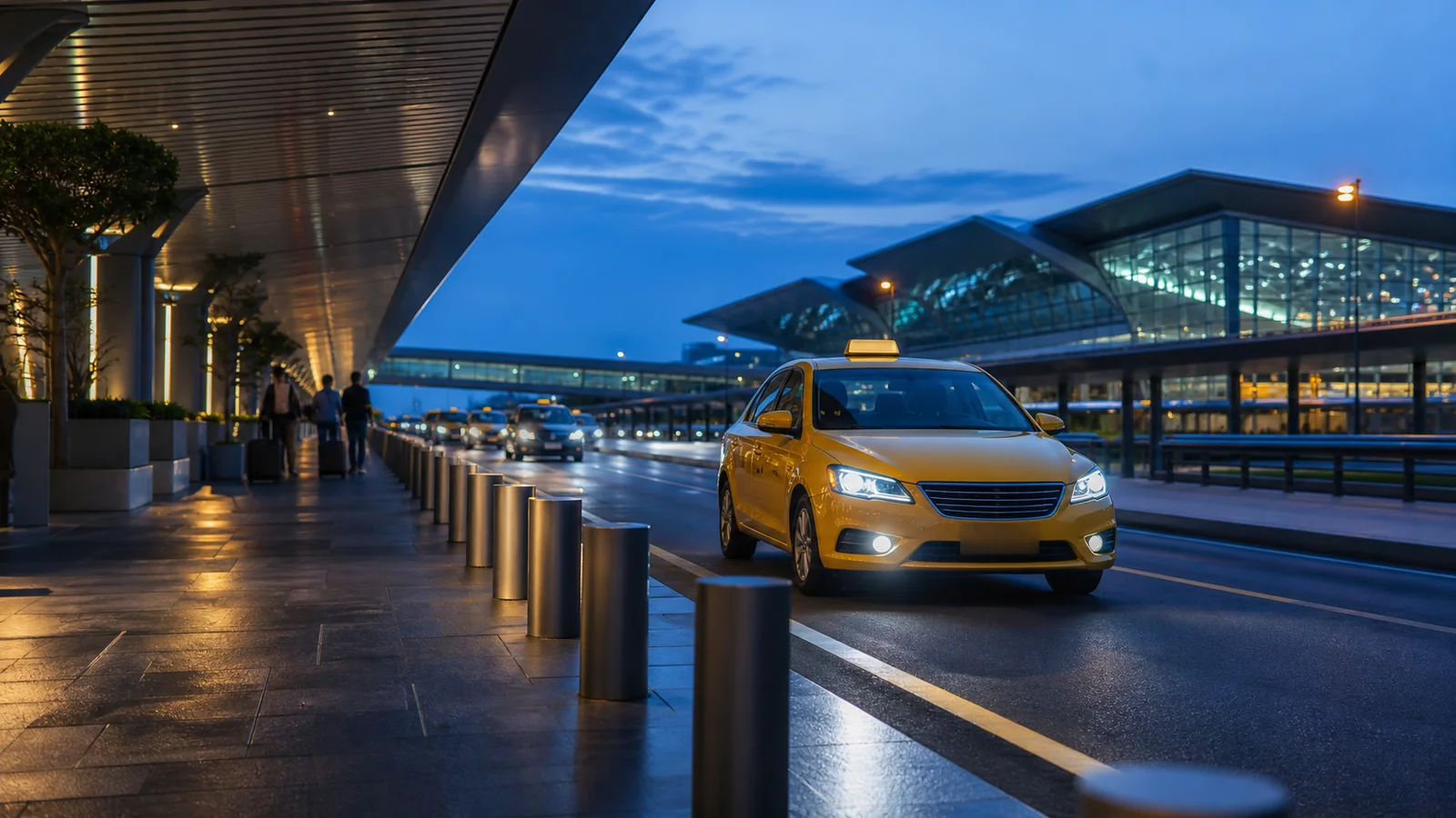 Prise en charge en taxi officiel à l’aéroport en Asie