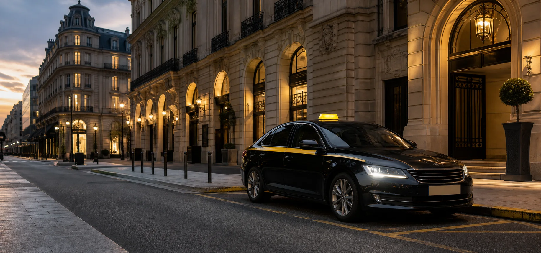 Prise en charge en taxi officiel à l’aéroport en Europe